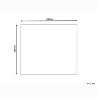 Copriletto in cotone verde 200 x 220 cm con frange Decorativo Camera da letto