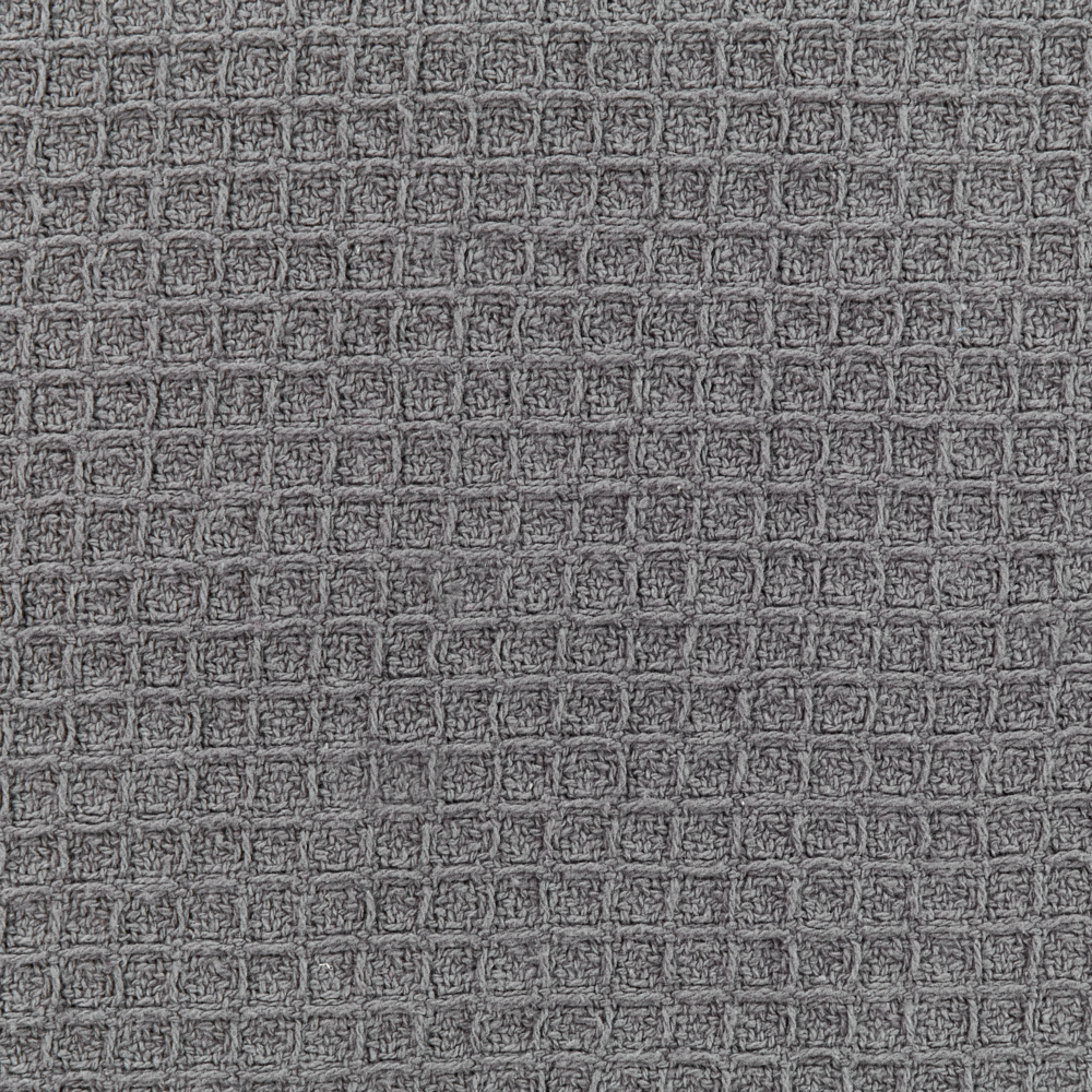 Copriletto in cotone grigio scuro 220 x 200 cm con motivo a tinta unita Decorativo Copriletto Camera da letto