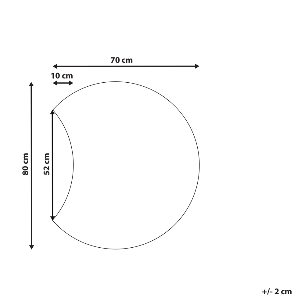 Specchio da parete blu 70 x 79 cm di forma rotonda con ganci Decorazione da parete in stile moderno