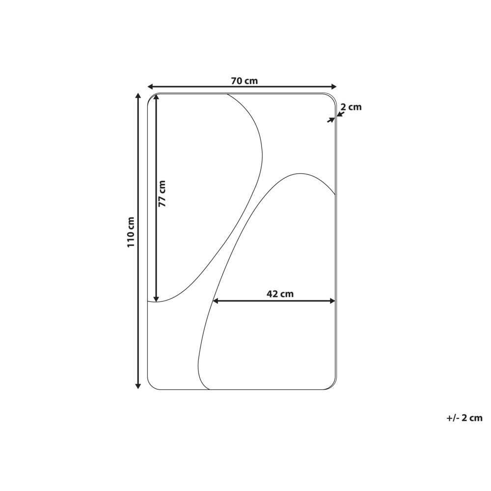 Specchio da parete grigio 70 x 110 cm Specchio decorativo da parete in stile moderno da appendere