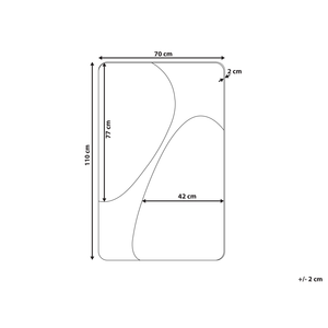 Specchio da parete grigio 70 x 110 cm Specchio decorativo da parete in stile moderno da appendere