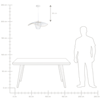 Lampada a sospensione con paralume in rattan e metallo bianco soggiorno camera da letto