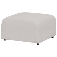 Ottomana in tessuto Boucle grigio chiaro stile moderno contemporaneo