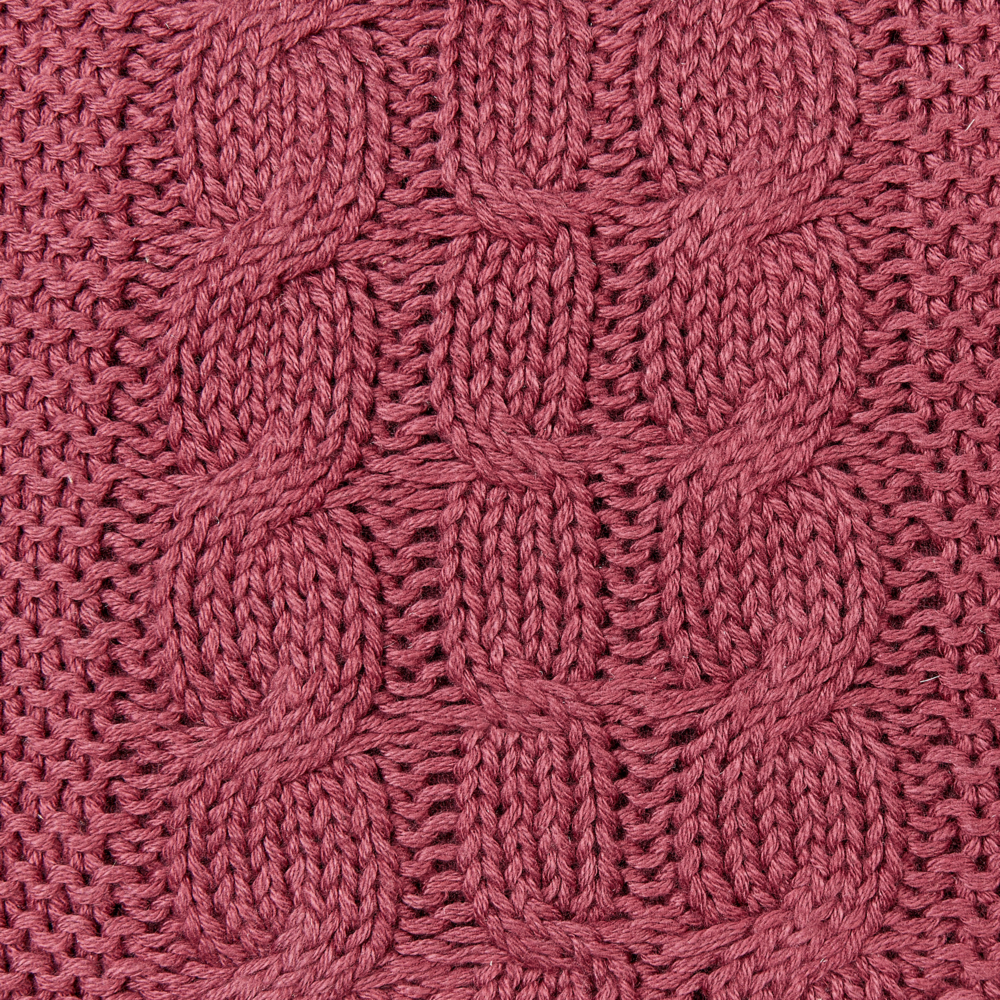 Set di 2 cuscini decorativi in cotone con disegno intrecciato bordeaux camera da letto soggiorno