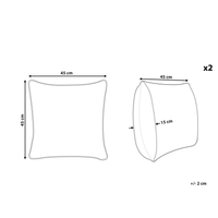 Set di 2 cuscini decorativi in cotone con disegno intrecciato bordeaux camera da letto soggiorno