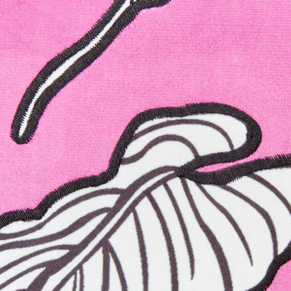 Set di 2 cuscini in cotone con stampa a foglie 45 x 45 cm rosa soggiorno camera da letto