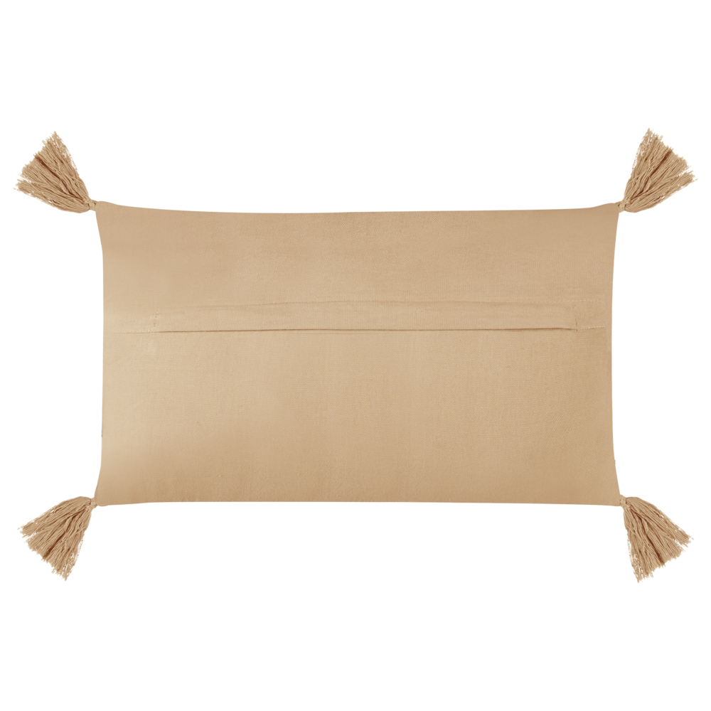 Set di 2 cuscini in cotone intrecciato beige 30 x 50 cm soggiorno camera da letto