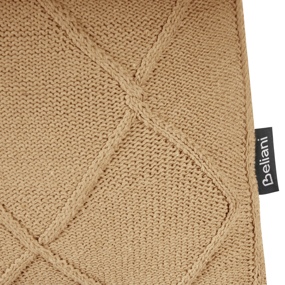 Set di 2 cuscini in cotone intrecciato beige 30 x 50 cm soggiorno camera da letto