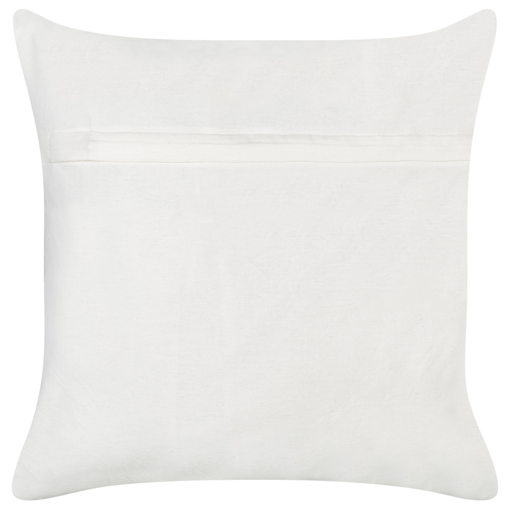 Set di 2 cuscini decorativi in cotone con disegno intrecciato bianco soggiorno camera da letto