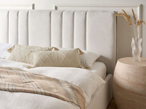 Set di 2 cuscini in cotone intrecciato beige chiaro 30 x 50 cm soggiorno camera da letto