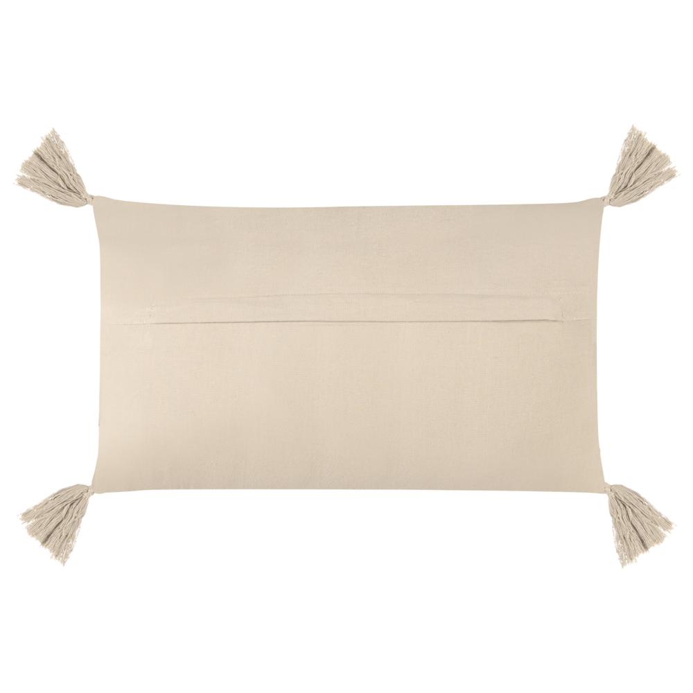 Set di 2 cuscini in cotone intrecciato beige chiaro 30 x 50 cm soggiorno camera da letto