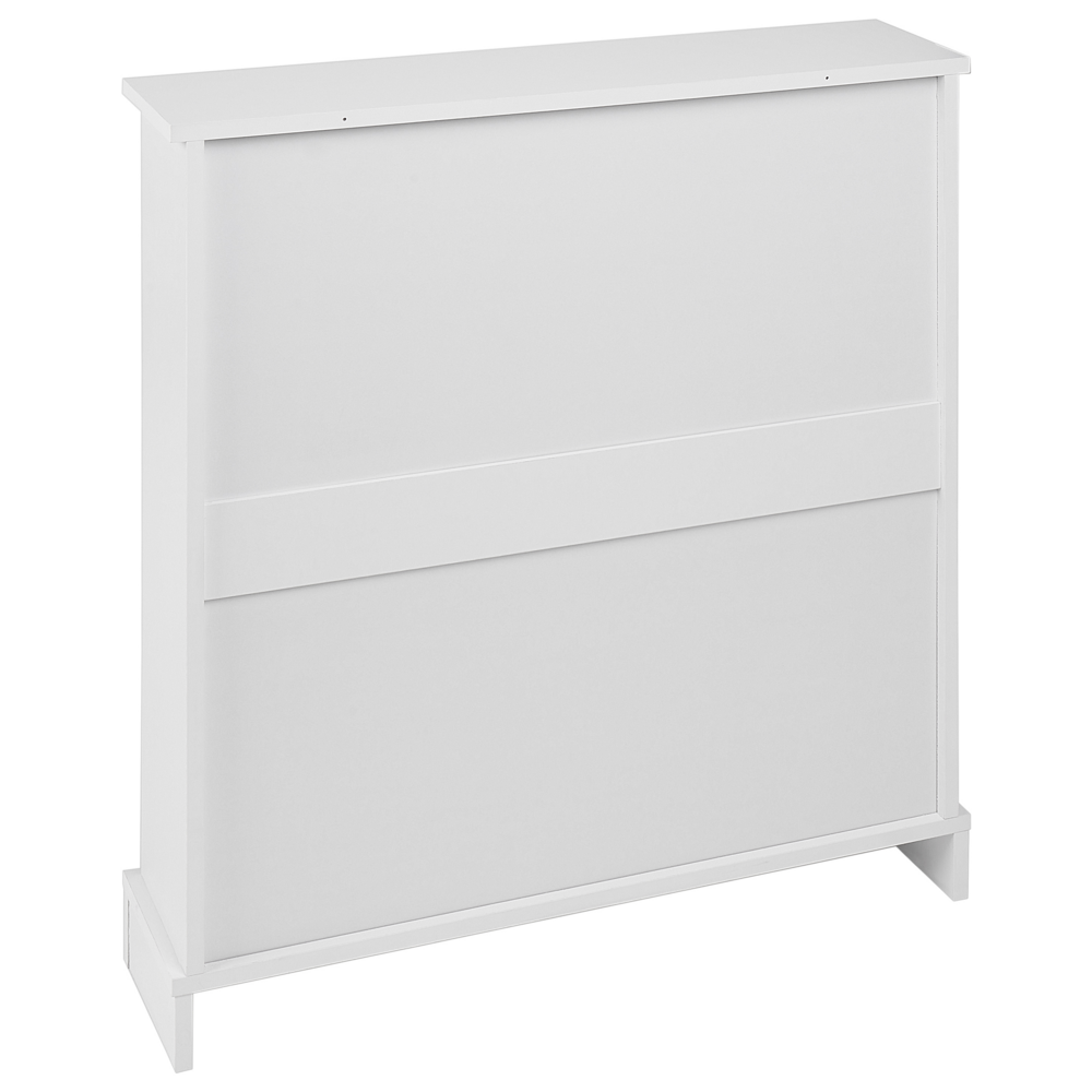 Scarpiera 2 scomparti in truciolato bianco design moderno