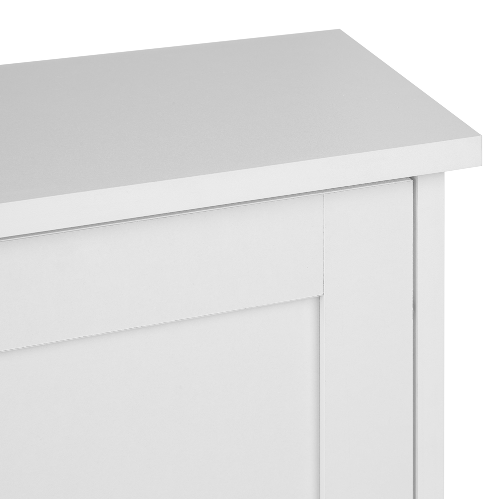 Scarpiera 2 scomparti in truciolato bianco design moderno