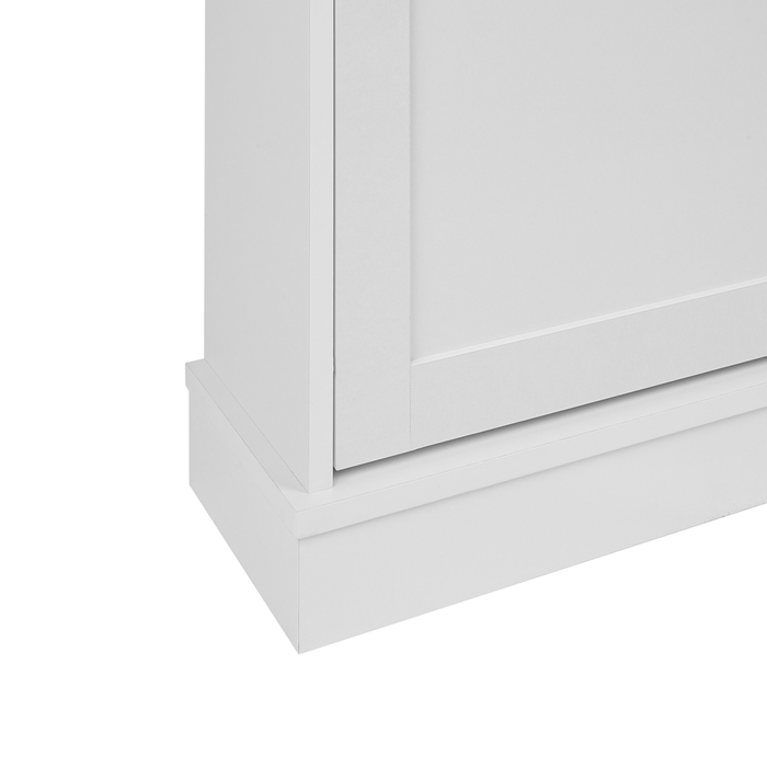 Scarpiera 2 scomparti in truciolato bianco design moderno