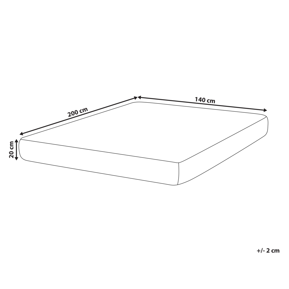 Materasso rigido a molle insacchettate sfoderabile a 7 zone 140 x 200 cm con maniglie