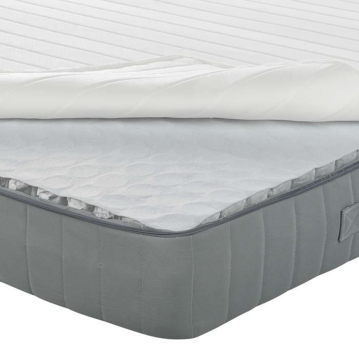 Materasso a molle insacchettate EU misura singola con maniglie imbottitura in memory foam rivestimento rimovibile 90 x 200 cm Rigido Design moderno trapuntato