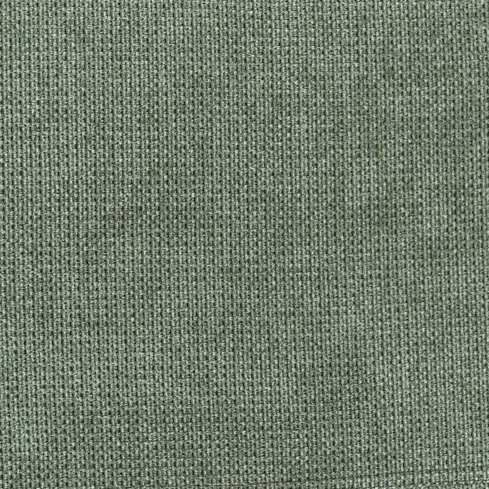 Divano a 3 posti in tessuto di ciniglia verde con gambe in metallo argento contemporaneo