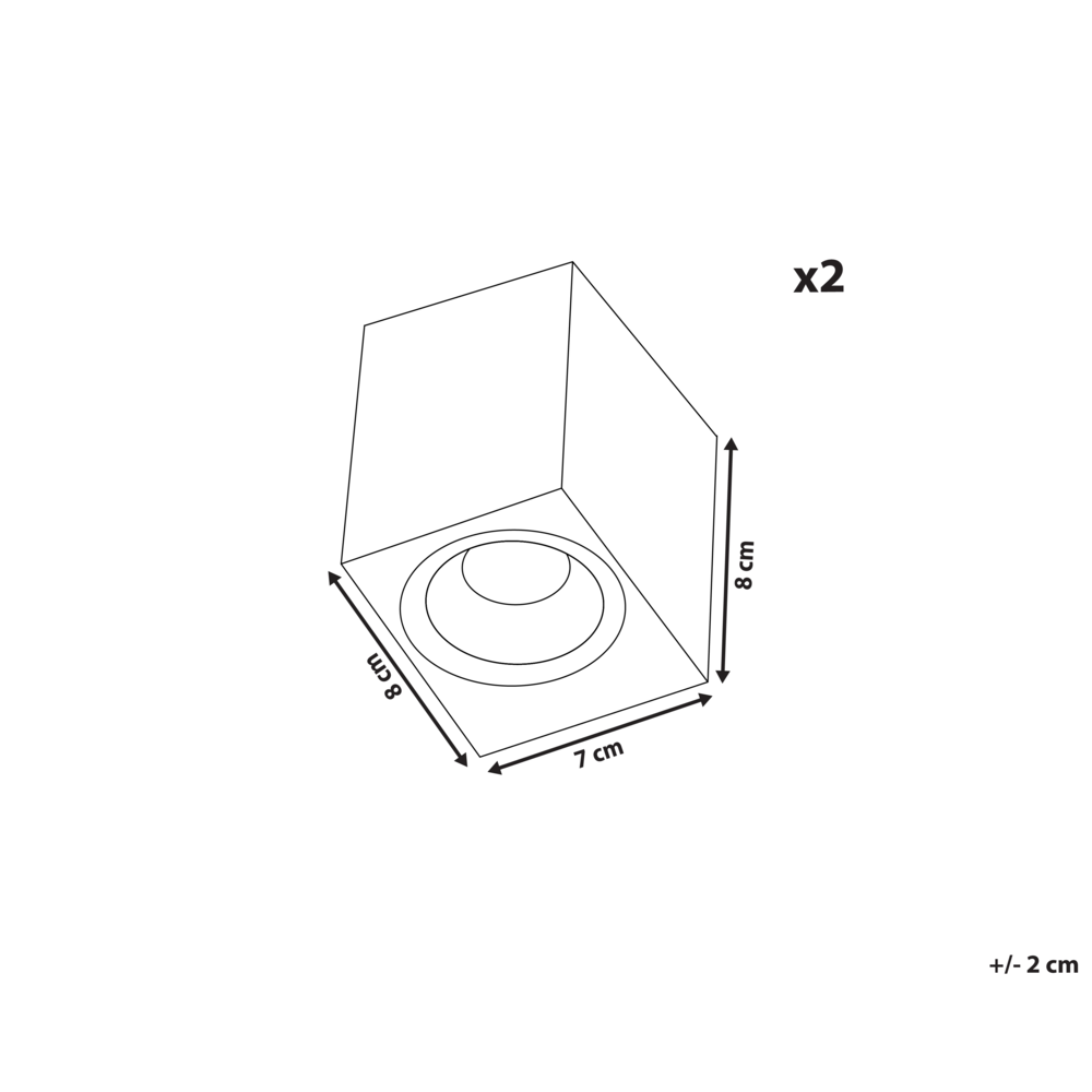 Set di 2 lampade da parete con LED in metallo di colore nero stile moderno contemporaneo