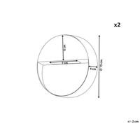 Set di 2 lampade da parete con LED in metallo di colore nero stile moderno contemporaneo