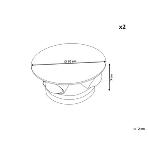 Set di 2 lampade da parete con LED in metallo di colore nero stile moderno contemporaneo