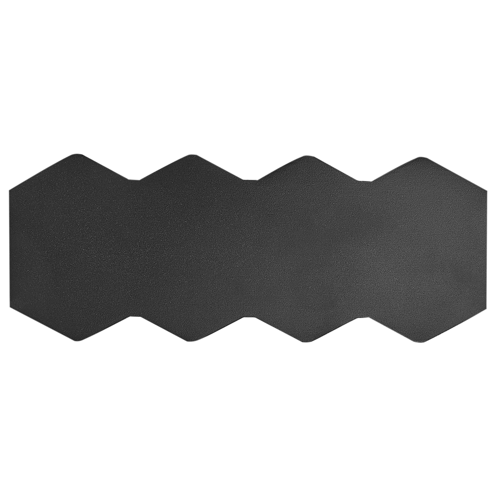 Set di 2 lampade da parete con LED in metallo di colore nero stile moderno contemporaneo