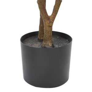 Pianta artificiale in vaso Verde e nero Materiale sintetico 140 cm Accessorio decorativo per interni Croton