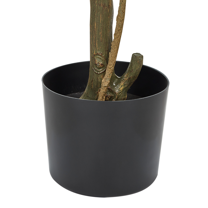 Pianta di limone artificiale in plastica in vaso 156 cm decorazione da interno