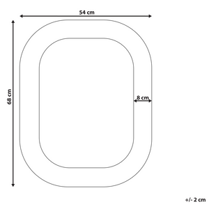 Specchio decorativo da parete Oro 68 x 54 cm Accessori per la casa