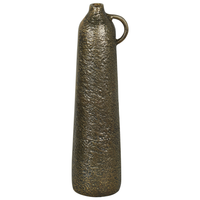 Vaso decorativo in metallo alluminio con finitura ottone 40 cm decorazione casa accessorio