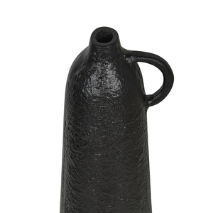 Vaso decorativo in metallo alluminio nero 36 cm decorazione casa accessorio
