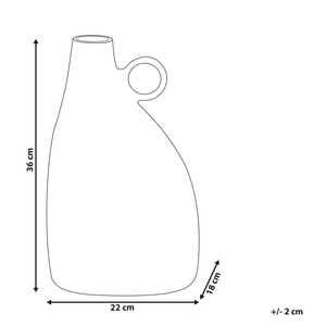 Vaso decorativo in metallo alluminio nero 36 cm decorazione casa accessorio