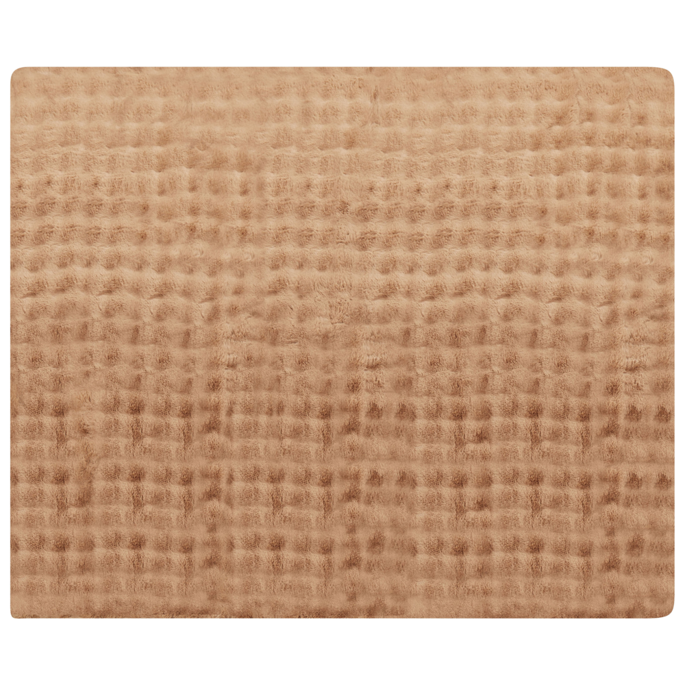 Coperta in finta pelliccia marrone 200 x 220 cm camera da letto