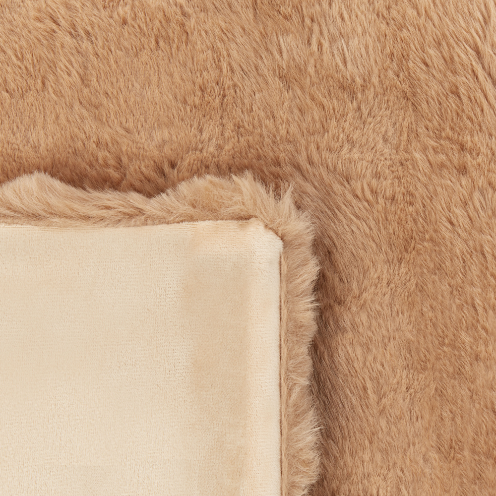 Coperta in finta pelliccia marrone 200 x 220 cm camera da letto