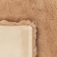 Coperta in finta pelliccia marrone 200 x 220 cm camera da letto