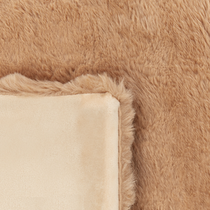 Coperta in finta pelliccia marrone 200 x 220 cm camera da letto