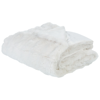 Coperta in finta pelliccia bianco 200 x 220 cm camera da letto