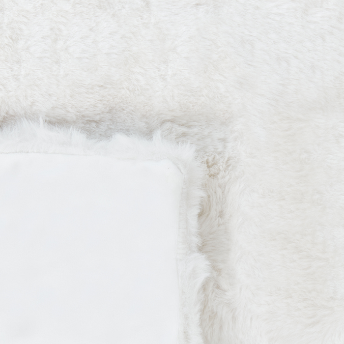 Coperta in finta pelliccia bianco 200 x 220 cm camera da letto
