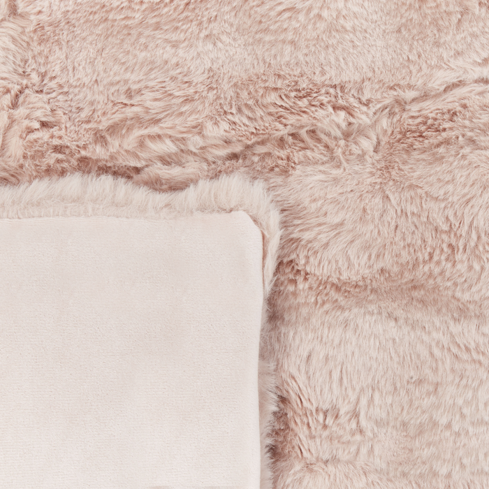 Coperta in finta pelliccia rosa 150 x 200 cm camera da letto