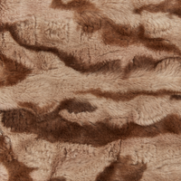 Coperta moderna in poliestere in pelliccia sintetica marrone 200 x 220 cm morbida pelliccia sintetica