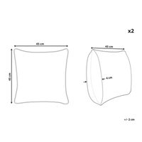 Set di 2 cuscini decorativi in pelliccia sintetica marrone 45 x 45 cm divano