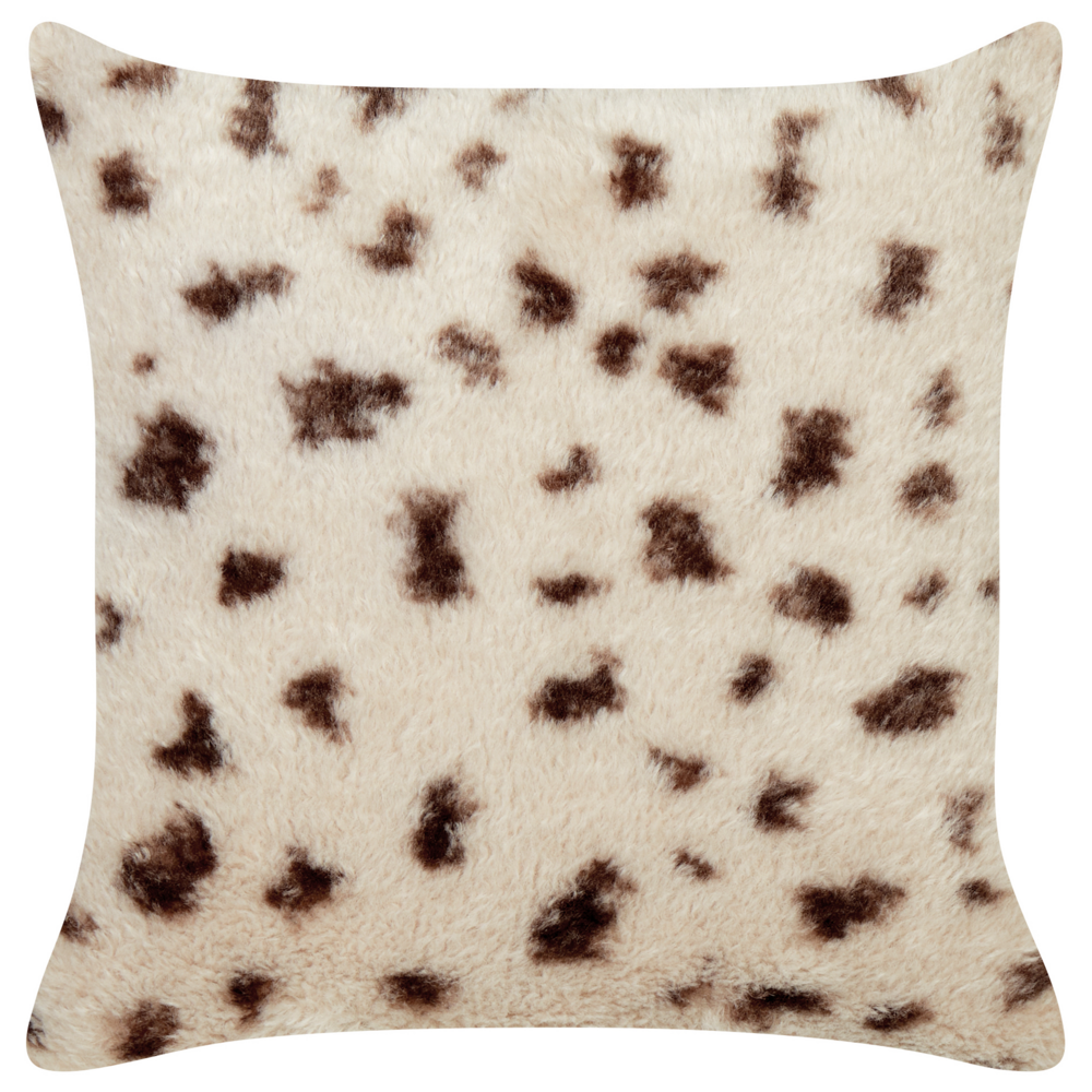 Set di 2 cuscini decorativi in pelliccia sintetica beige chiaro 45 x 45 cm Morbidi e soffici cuscini