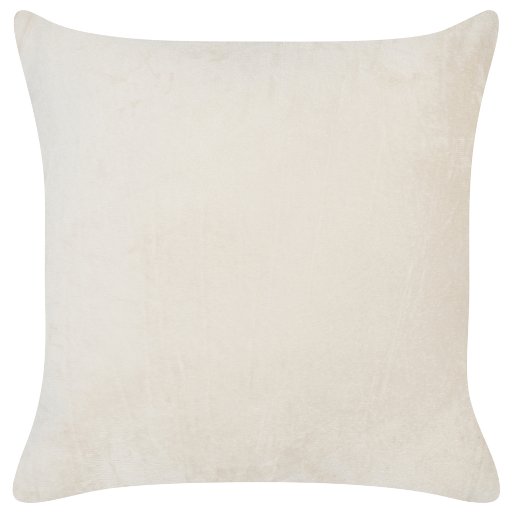 Set di 2 cuscini decorativi in pelliccia sintetica beige chiaro 45 x 45 cm Morbidi e soffici cuscini