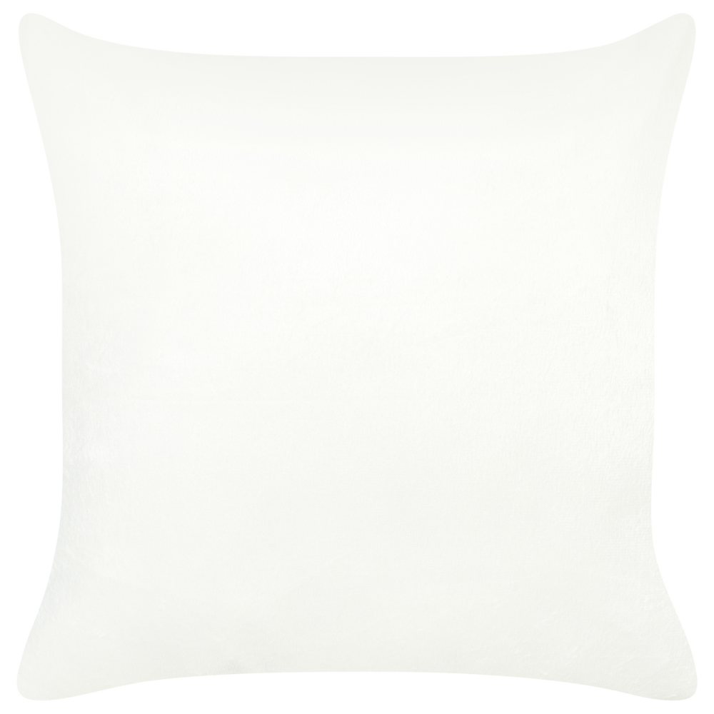 Set di 2 cuscini decorativi in pelliccia sintetica beige 45 x 45 cm accessori salotto