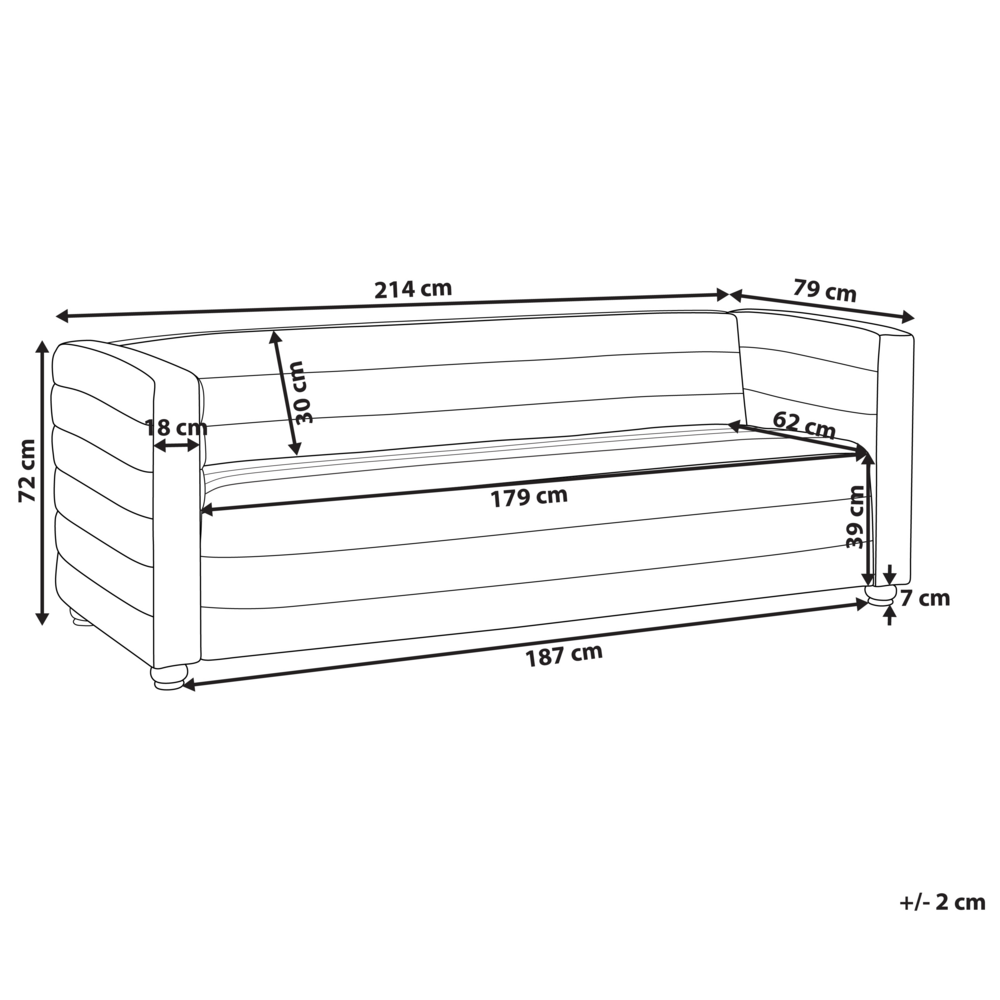 Divano a 3 posti rivestito in tessuto poliestere bouclè bianco sporco design moderno