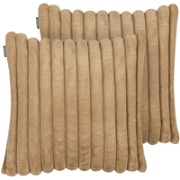 Set di 2 cuscini tessuto marrone chiaro 45 x 45 cm camera da letto soggiorno