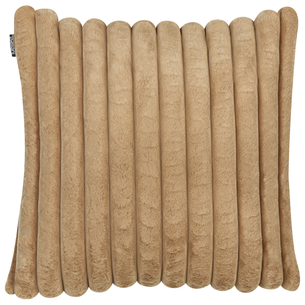 Set di 2 cuscini tessuto marrone chiaro 45 x 45 cm camera da letto soggiorno