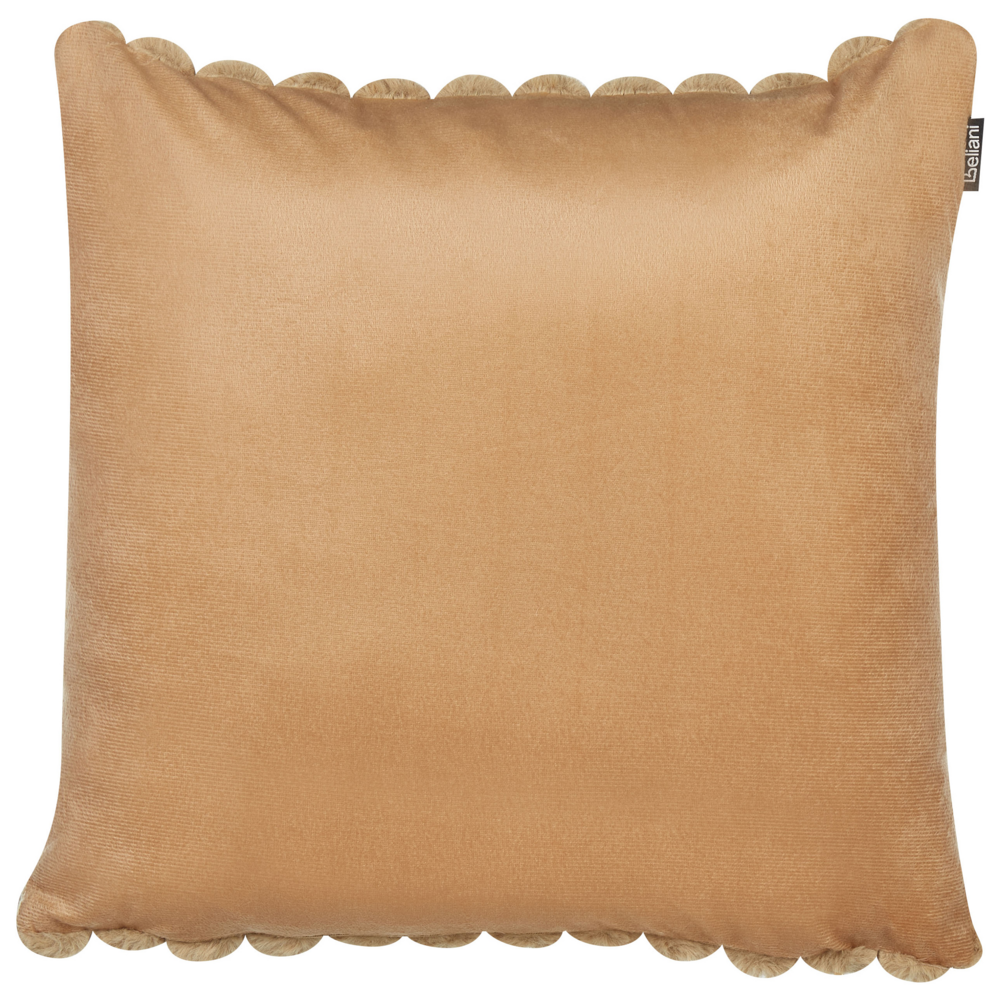 Set di 2 cuscini tessuto marrone chiaro 45 x 45 cm camera da letto soggiorno