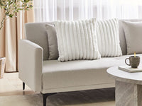 Set di 2 cuscini tessuto bianco 45 x 45 cm camera da letto soggiorno