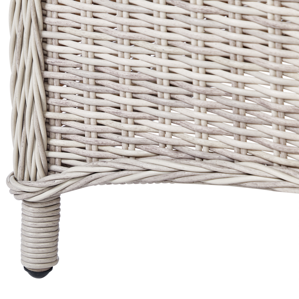 Set di 2 sedie da giardino beige rattan sintetico con cuscini da esterno moderno