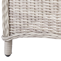 Set di 2 sedie da giardino beige rattan sintetico con cuscini da esterno moderno